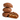 6 oz. Milk Chocolate Pecan Caramel Patties loose candy on a white background