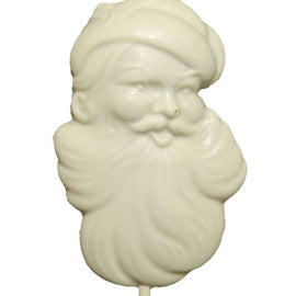 Small White Chocolate Santa Face Pop